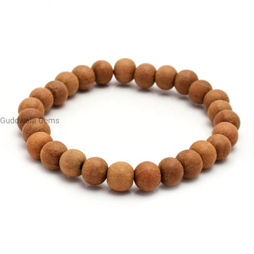 Certified Sandalwood Beaded Bracelet - Serenity & Spirituality