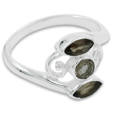 925 Sterling Silver Smoky Quartz Ring